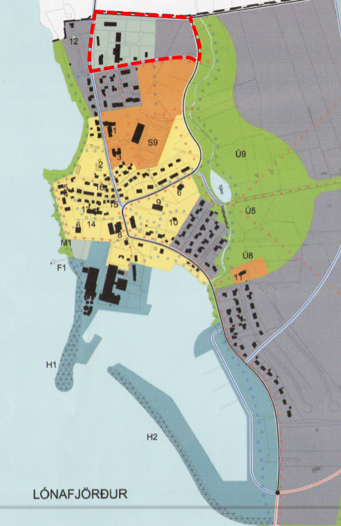 Master plan of the town of Þórshöfn